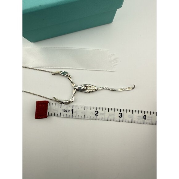 Tiffany & Co. Elsa Peretti Scorpion Pendant Necklace Sterling Silver 16” - Picture 9 of 9